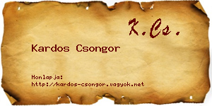 Kardos Csongor névjegykártya